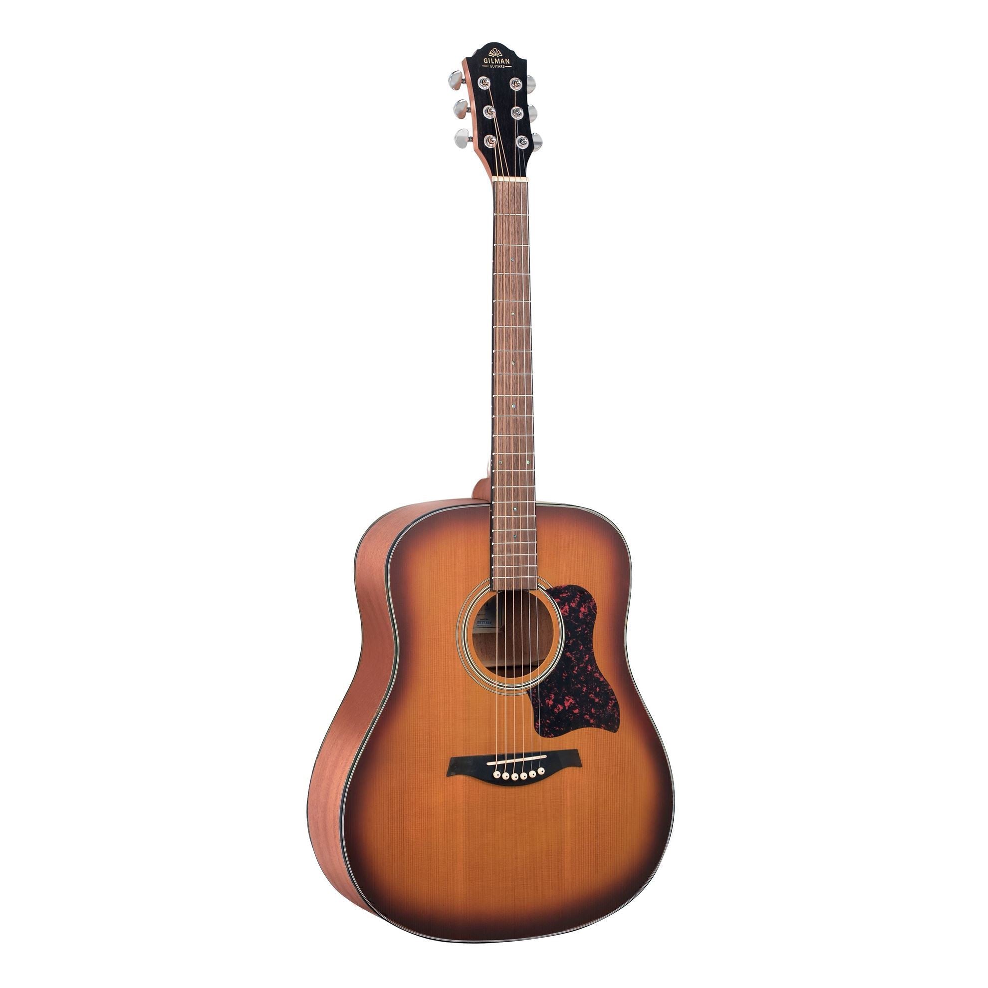 Gilman GD12 Dreadnought Acoustic Guitar in Tobacco Sunburst Satin