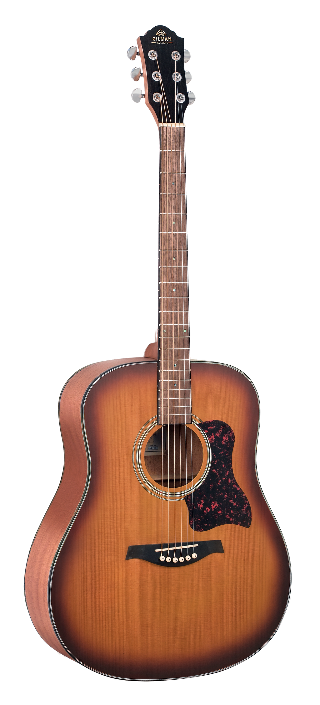 Gilman GD12 Dreadnought Acoustic Guitar in Tobacco Sunburst Satin