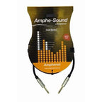 Amphenol 3m Jack-Jack guitar/instrument cable with black connectors and cable, ideal for electric guitars and musical instruments.