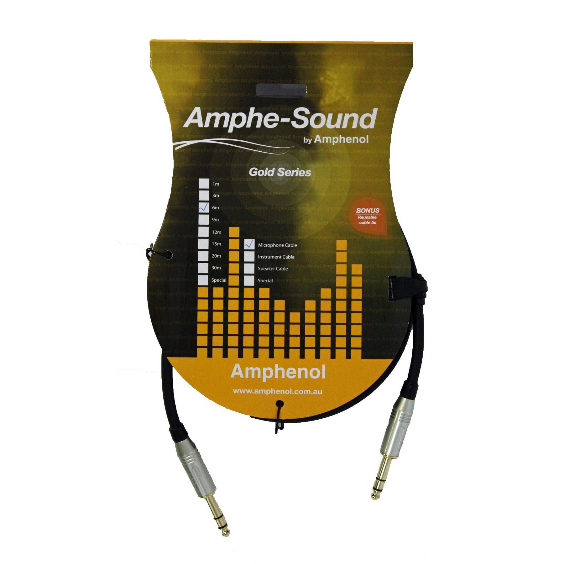 Amphenol GD3838A006 6m TRS Jack-TRS Jack Balanced Cable