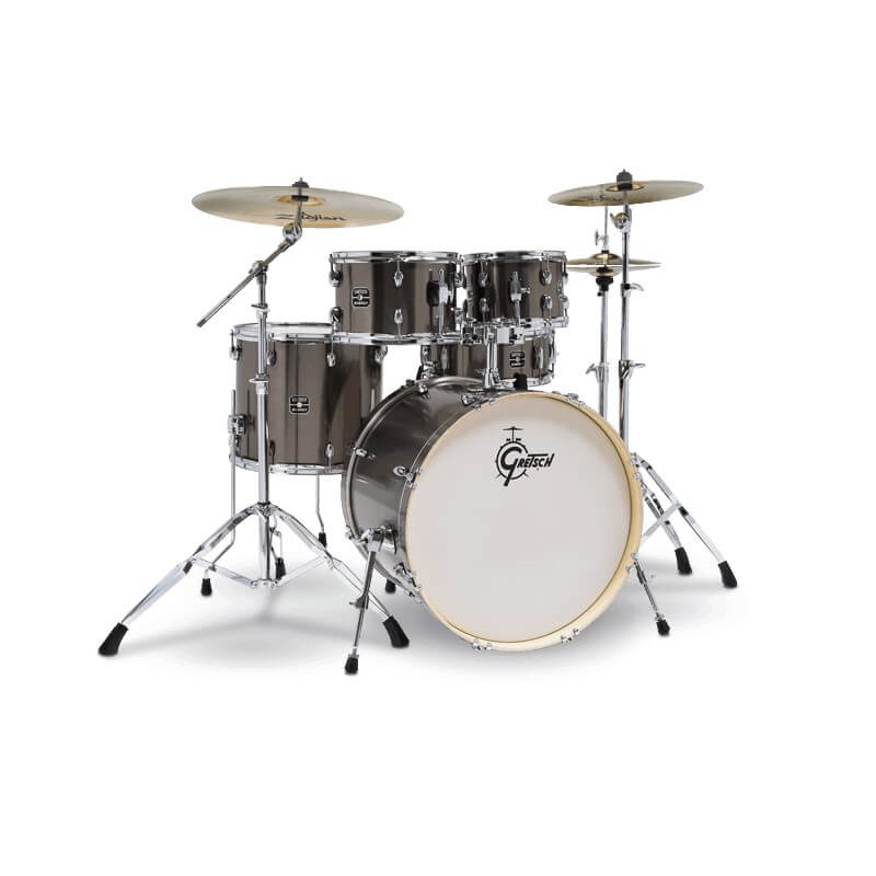 Gretsch Energy 20/10/12/14 + 14S 5pce Drum Kit with Hardware - Brush Grey
