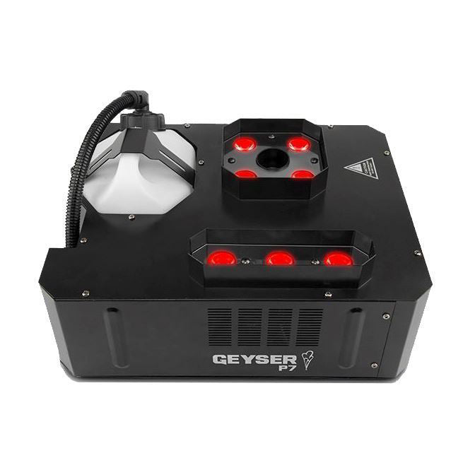 Chauvet Geyser P7 RGB 1290 Watt Penta Colour Vertical Smoke Machine with Two LED Zones