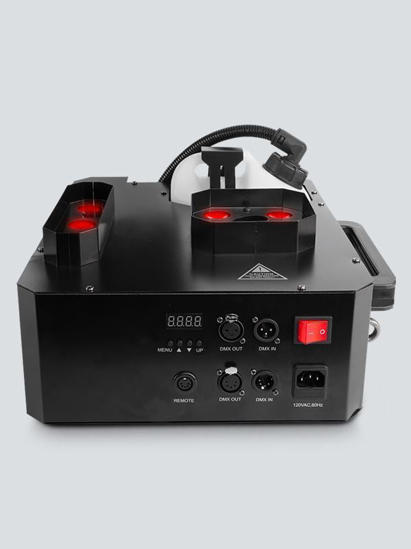 Chauvet Geyser P7 RGB 1290 Watt Penta Colour Vertical Smoke Machine with Two LED Zones
