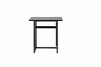 Black GATOR GFWDESKRK studio desk 12RU rack section with open metal frame and mounting space for audio or studio equipment.