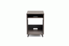 Gator Elite Studio Desk 10RU rack section in brown, showing sturdy wood construction and professional studio furniture design.