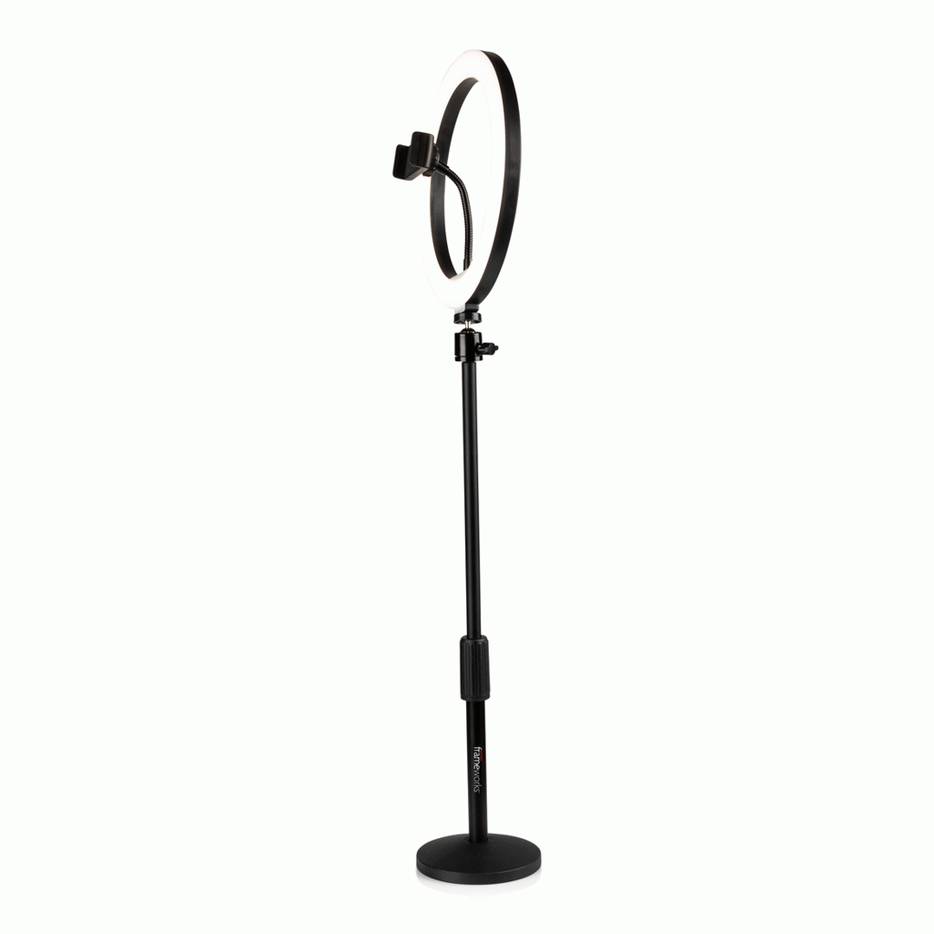 GATOR GFW-RINGLIGHTDSKTP RING LIGHT PHONE HOLDER ROUND STAND
