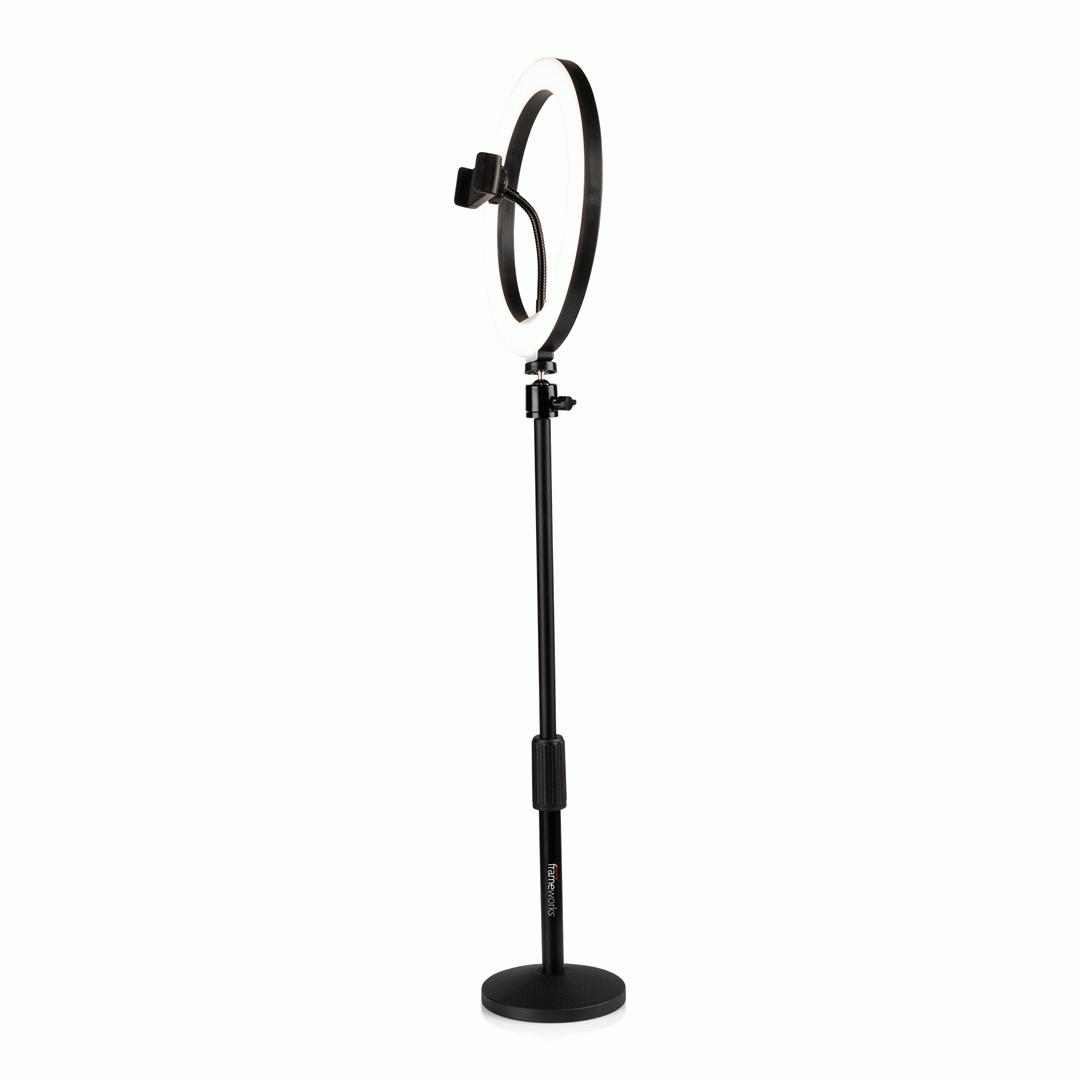GATOR GFW-RINGLIGHTDSKTP RING LIGHT PHONE HOLDER ROUND STAND