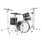 Gretsch Limited Edition 140th Anniversary 12/14/18 + 14S 4pc Drum Shell Pack - Ebony Stardust