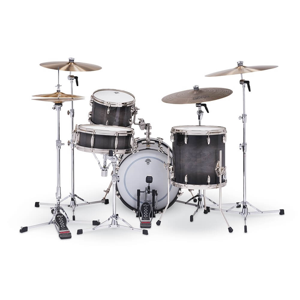 Gretsch Limited Edition 140th Anniversary 12/14/18 + 14S 4pc Drum Shell Pack - Ebony Stardust