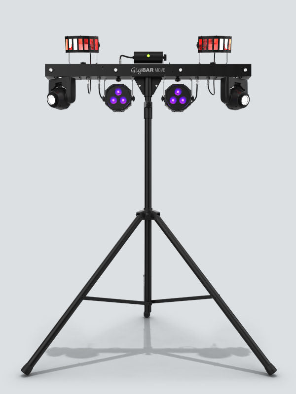 Chauvet Gig Bar Move 5-In-1 LED Effect Light - Moving Heads, Derbys, Pars, Laser, & Strobe in White
