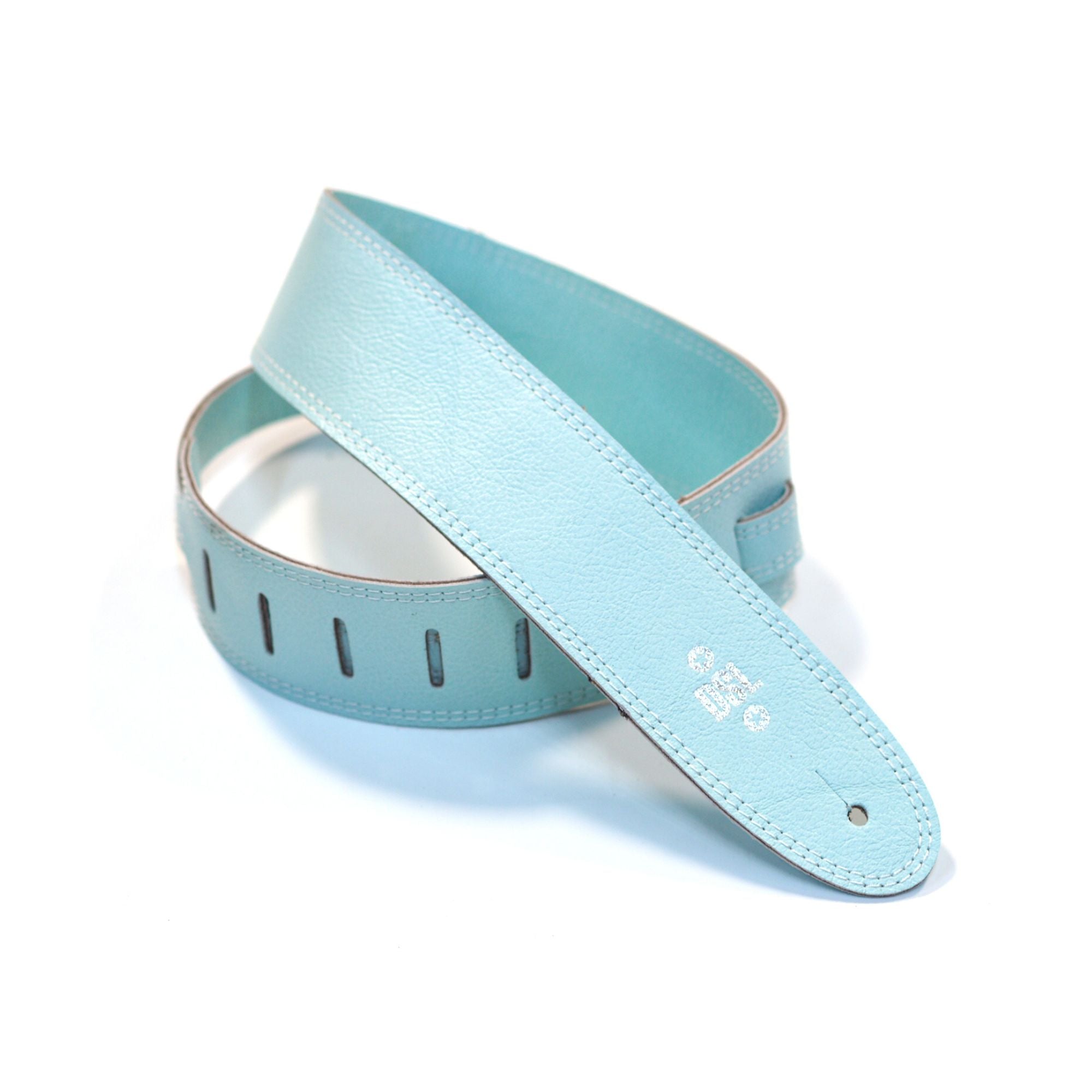 DSL Premium Triple Padded Garment Leather Guitar Strap 2.5" - Aqua