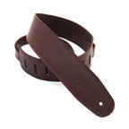 DSL Premium Triple Padded Garment Leather Guitar Strap 2.5" - Brown