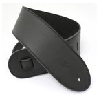 DSL Straps Premium Series Triple Garment Leather Guitar Strap 3.5in - Black