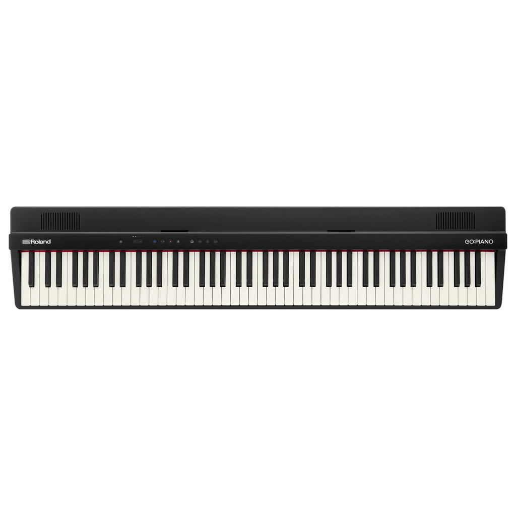 Roland GO:PIANO88 portable digital piano with full-sized keys and sleek design, ideal for practice and performance.
