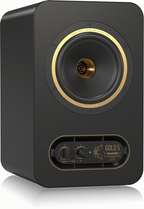 Tannoy Gold-5 5-inch studio monitor speaker showing its front view with black enclosure and gold-colored driver for professional audio.