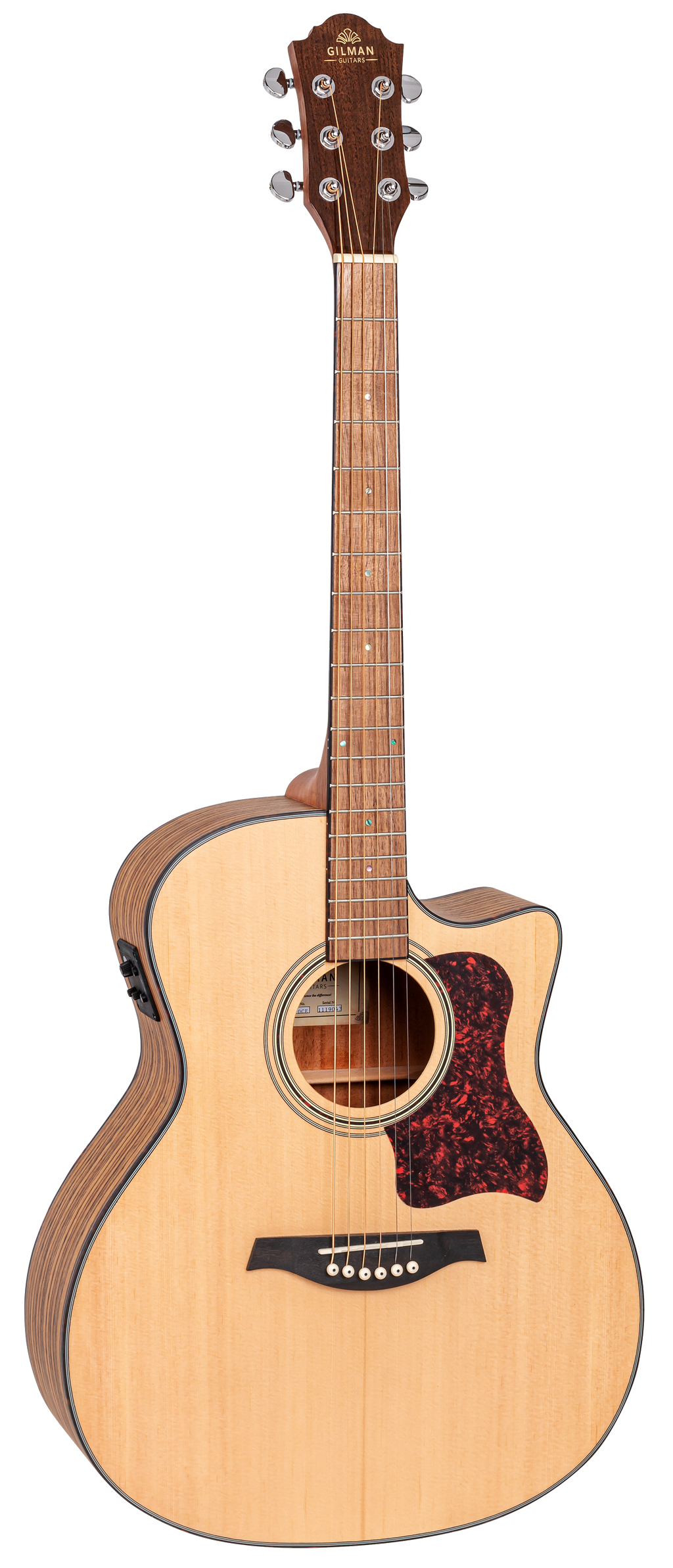 Gilman GOM10CE Orchestra Acoustic Guitar with Pickup in Natural Satin