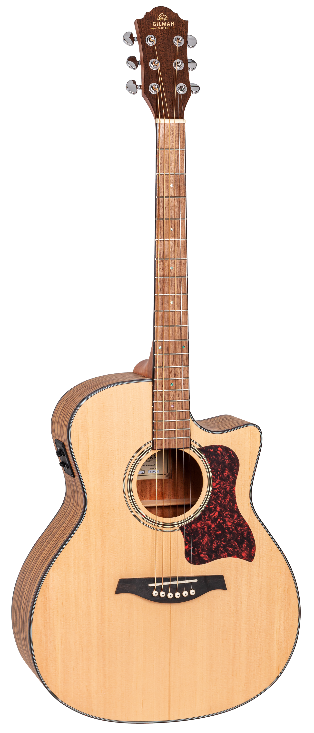 Gilman GOM10CE Orchestra Acoustic Guitar with Pickup in Natural Satin