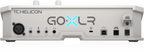 White TC Helicon GO XLR online broadcaster platform with multiple controls and input ports for professional audio streaming setup.