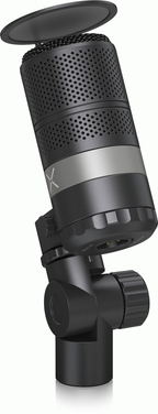 Black TC Helicon GOXLR studio microphone with professional design and adjustable stand for high-quality audio recording.