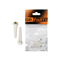 Dr Parts GP312W Bridge Pins - Set of 6 - White with Black Dot