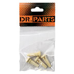 Set of four ivory Dr. Parts AMS GP314 acoustic bass guitar bridge pins with black dot, guitar parts for acoustic bass instruments.