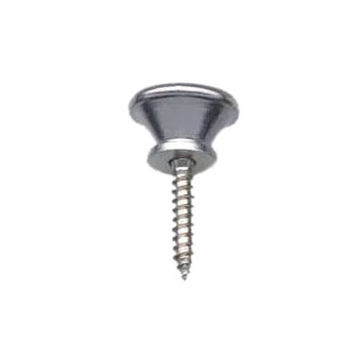Chrome Eagle Strap Pin with screw for guitar, durable hardware by Custom Eagle, shown with mounting screw in image.