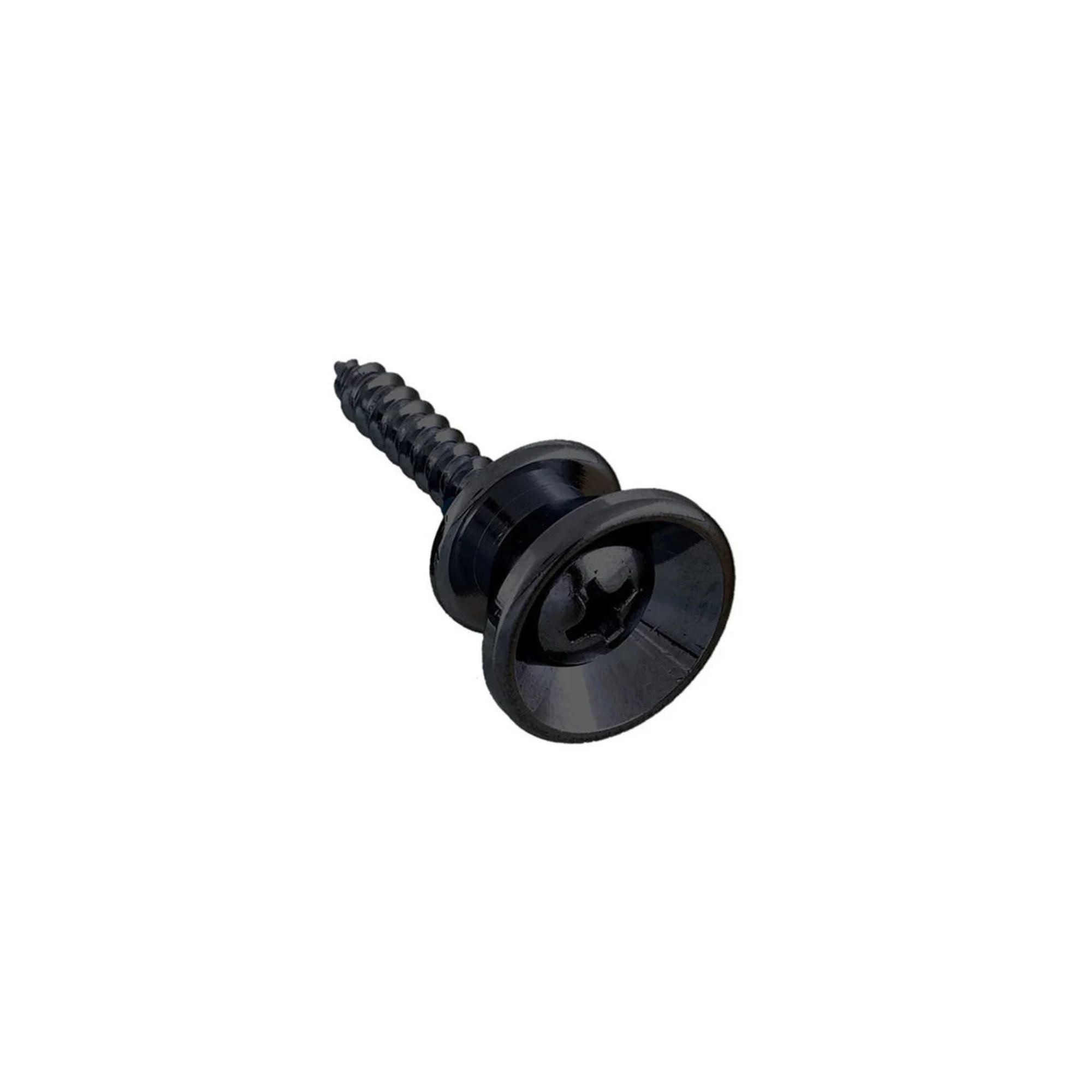 Custom Eagle EAGLE STRAP PIN BK with screw for guitar strap attachment, black color, metal hardware, shown with screw included.