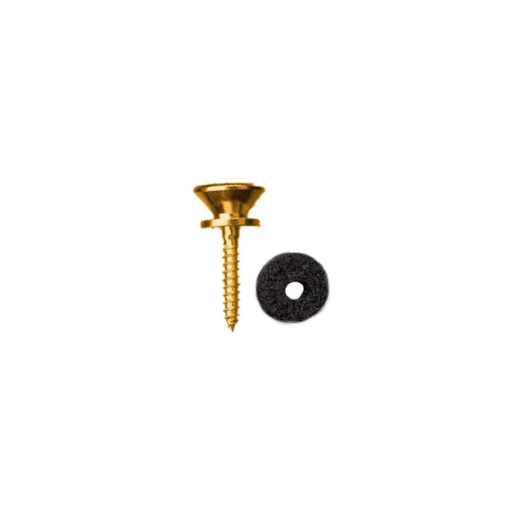 Gold Eagle Strap Pin with screw from Custom Eagle for guitar, featuring a detailed eagle design and secure mounting hardware.