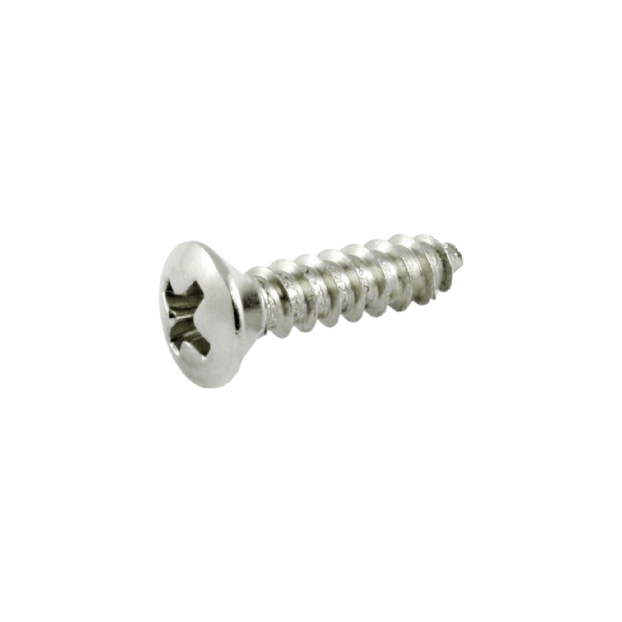 Chrome screw-in scratchplate screw for AMS GP957C guitar parts, shown in a close-up image.