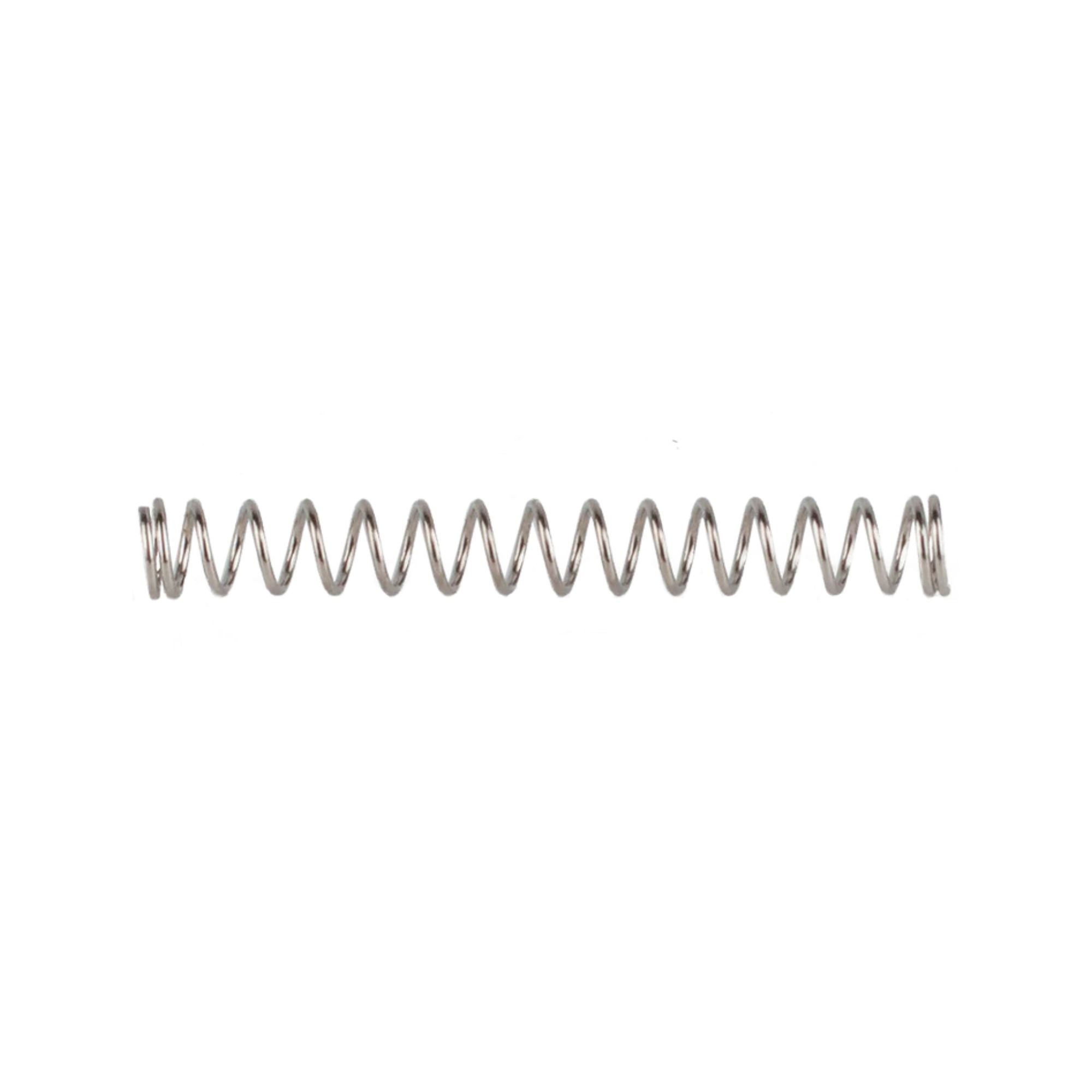 Chrome AMS GP964 height adjustment spring for guitar humbuckers, 31mm length, used in guitar repair and modifications.