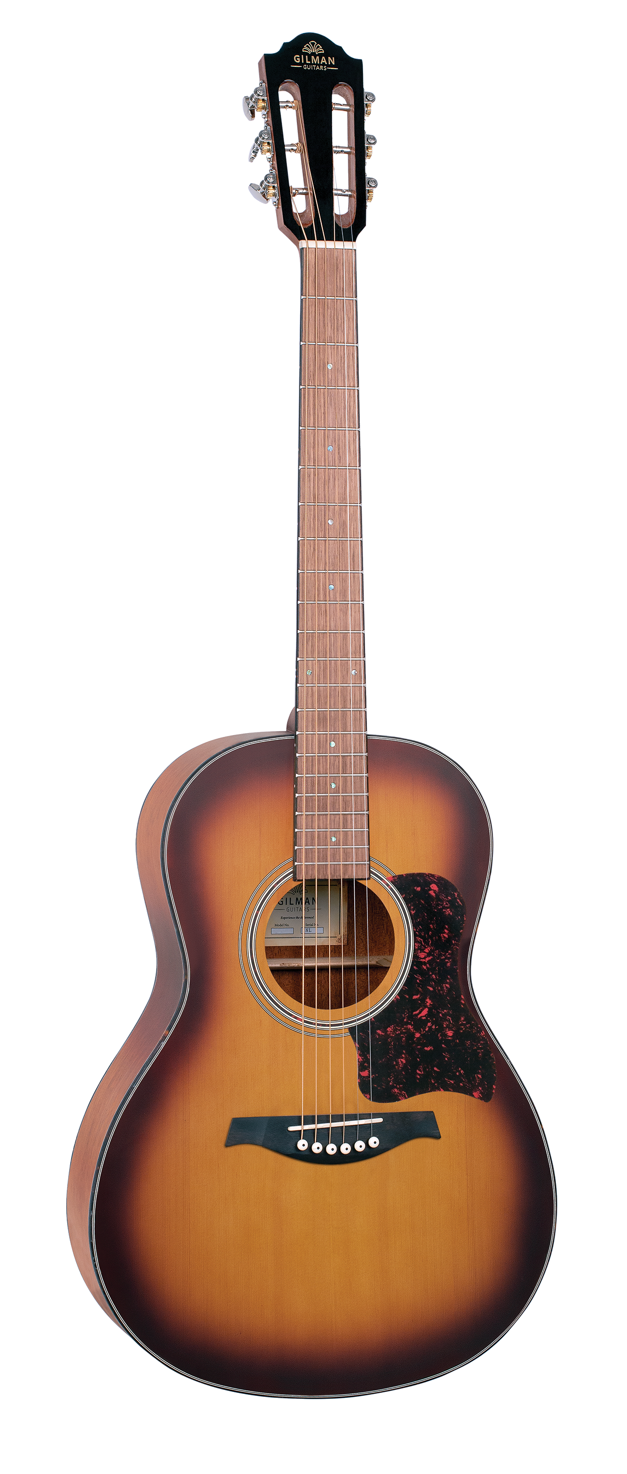 Gilman GPA10 Parlour Acoustic Guitar with Spruce Top in Tobacco Sunburst Satin