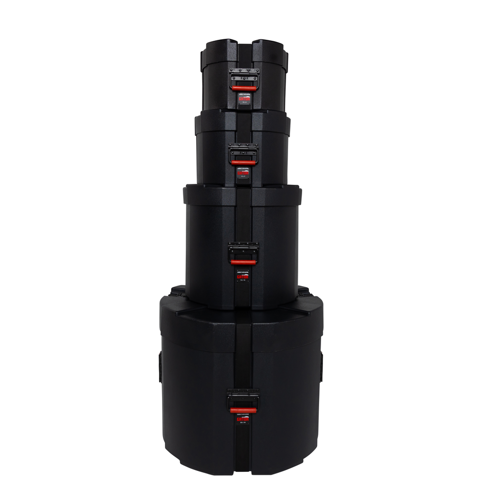 Gator GPROCKPACK Gator Grooves drum case with padded exterior and reinforced handles for secure transport of drum kits.