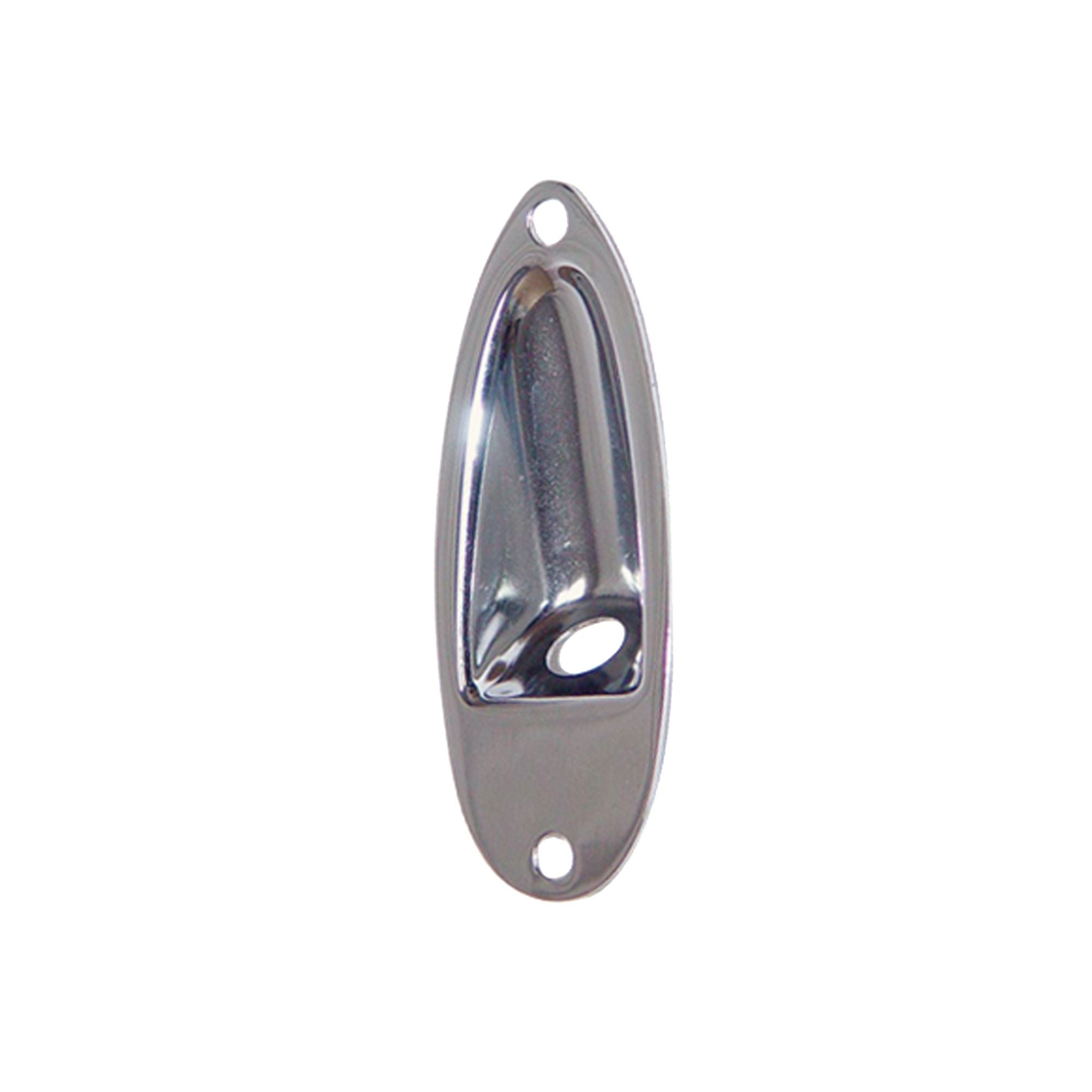 Dr Parts GPK793 Strat Style Jack Plate - Chrome - Includes 2 Screws