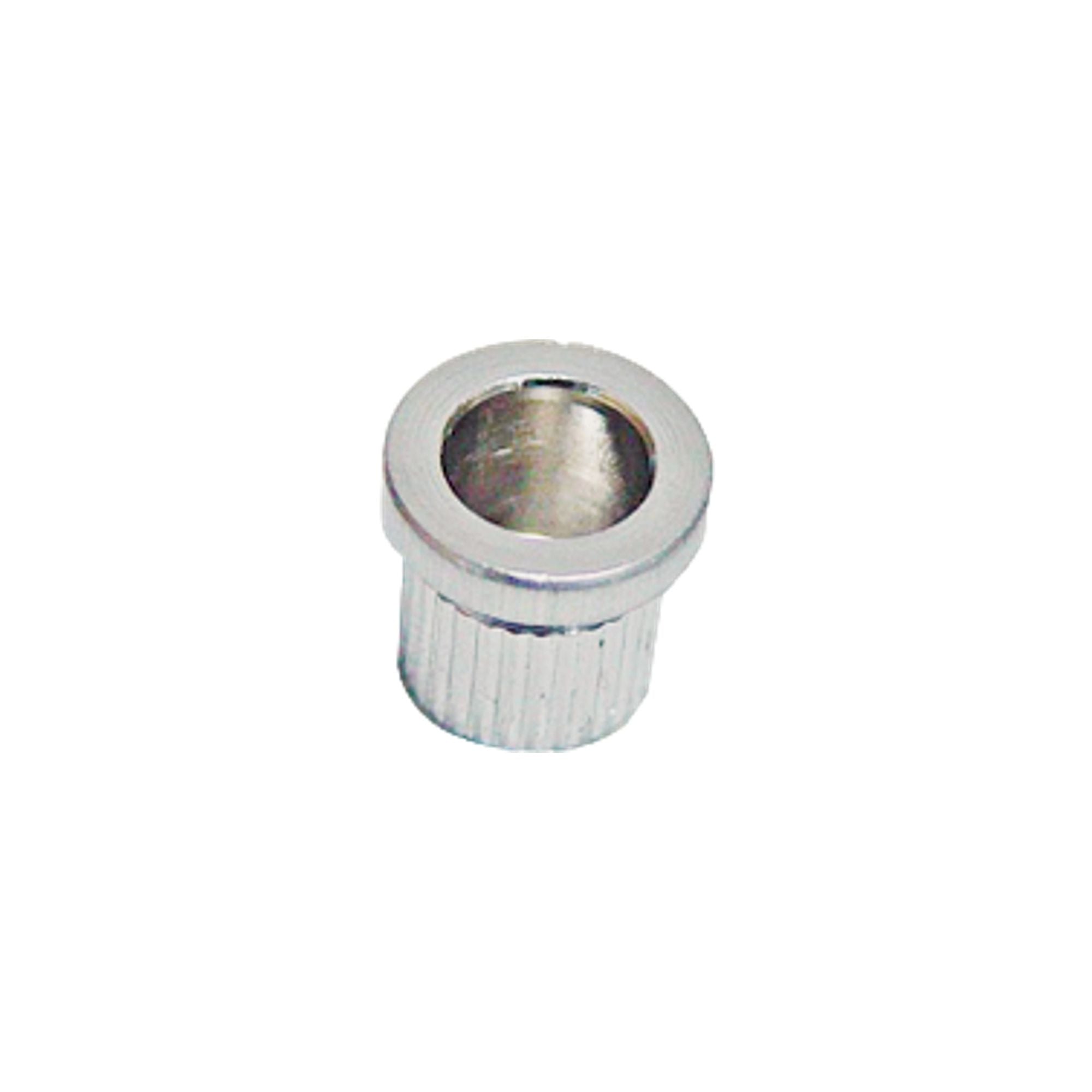 Black Dr. Parts GPK890B string retaining ferrule for guitar, showing the metal piece with a smooth finish and precise fit.