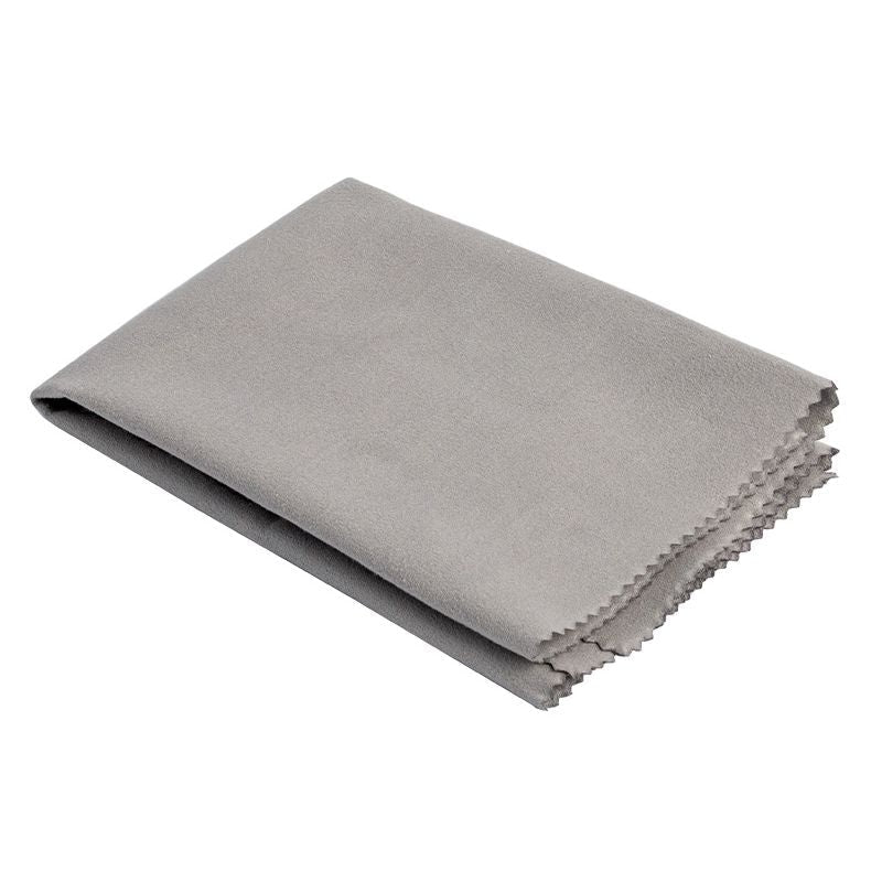 Grey XTR Micro-fibre Polishing Cloth for guitars, 30cm x 30cm, soft and effective for cleaning and polishing instrument surfaces.