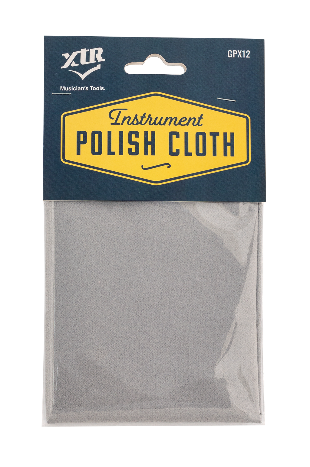 Gray XTR Micro-fibre Polishing Cloth for guitars, 30cm x 30cm, soft and effective cleaning accessory for guitar maintenance.