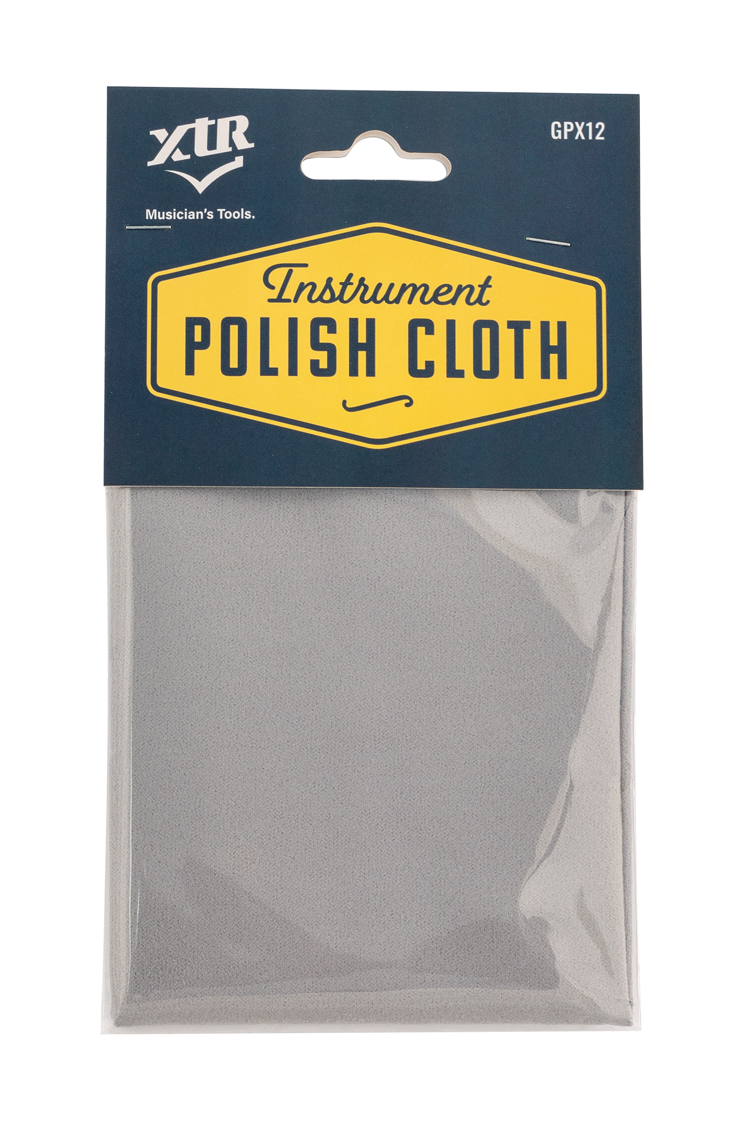 Gray XTR Micro-fibre Polishing Cloth for guitars, 30cm x 30cm, soft and effective cleaning accessory for guitar maintenance.