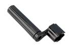 Black XTR Plastic Stringwinder for guitars, shown from the right side, designed to help easily wind guitar strings.