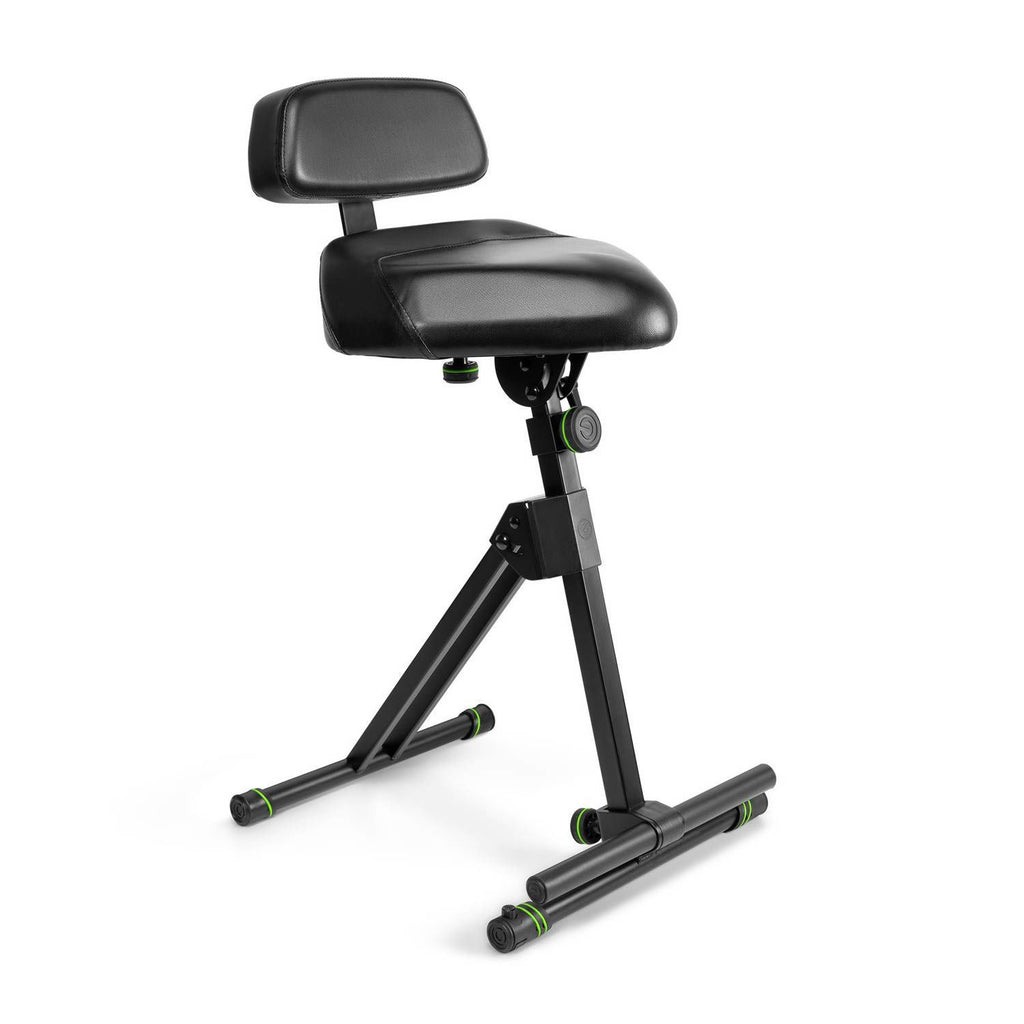 Gravity GFMSEAT1BR Adjustable Musicians Stool with Back Rest - Supports up to 100kg