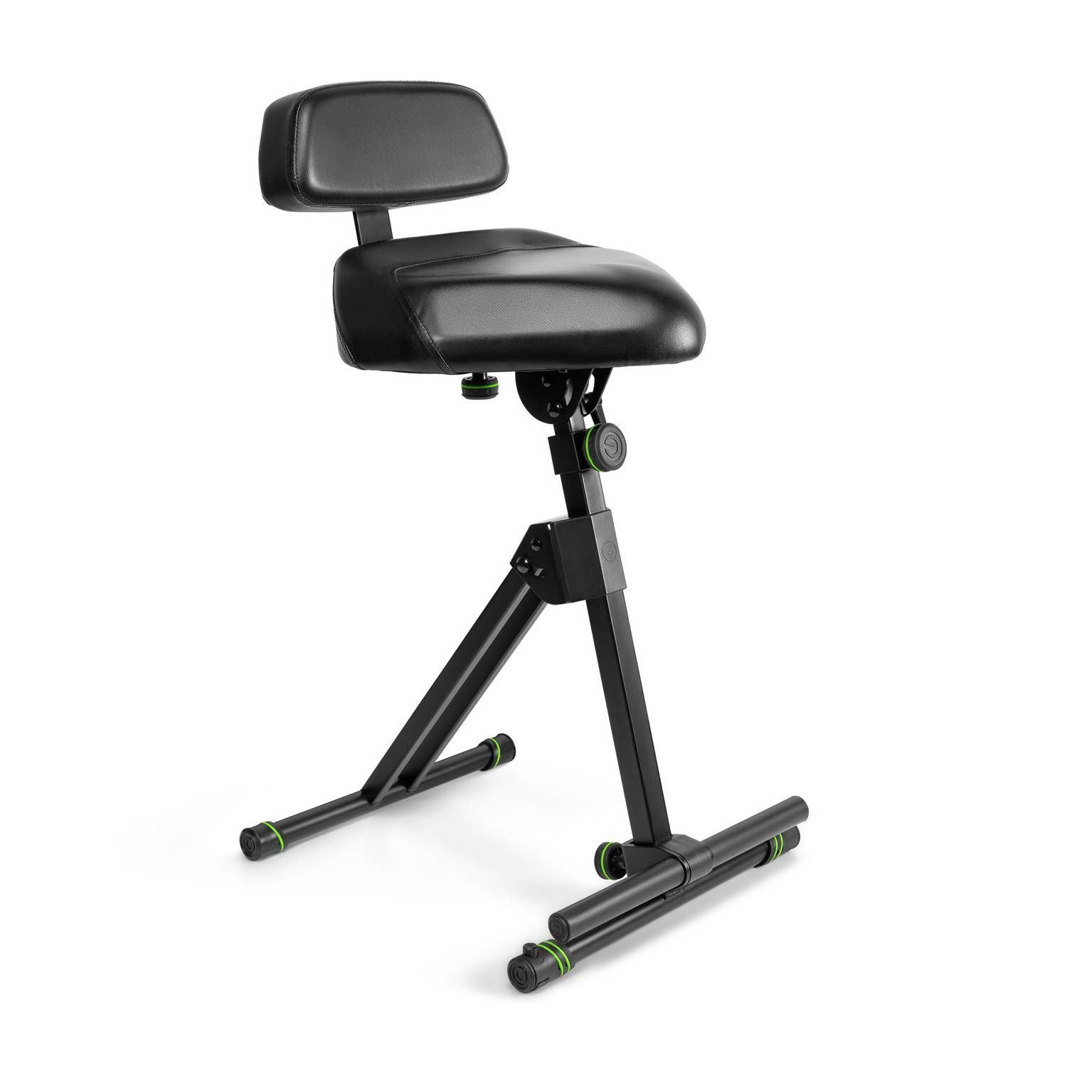 Gravity GFMSEAT1BR Adjustable Musicians Stool with Back Rest - Supports up to 100kg