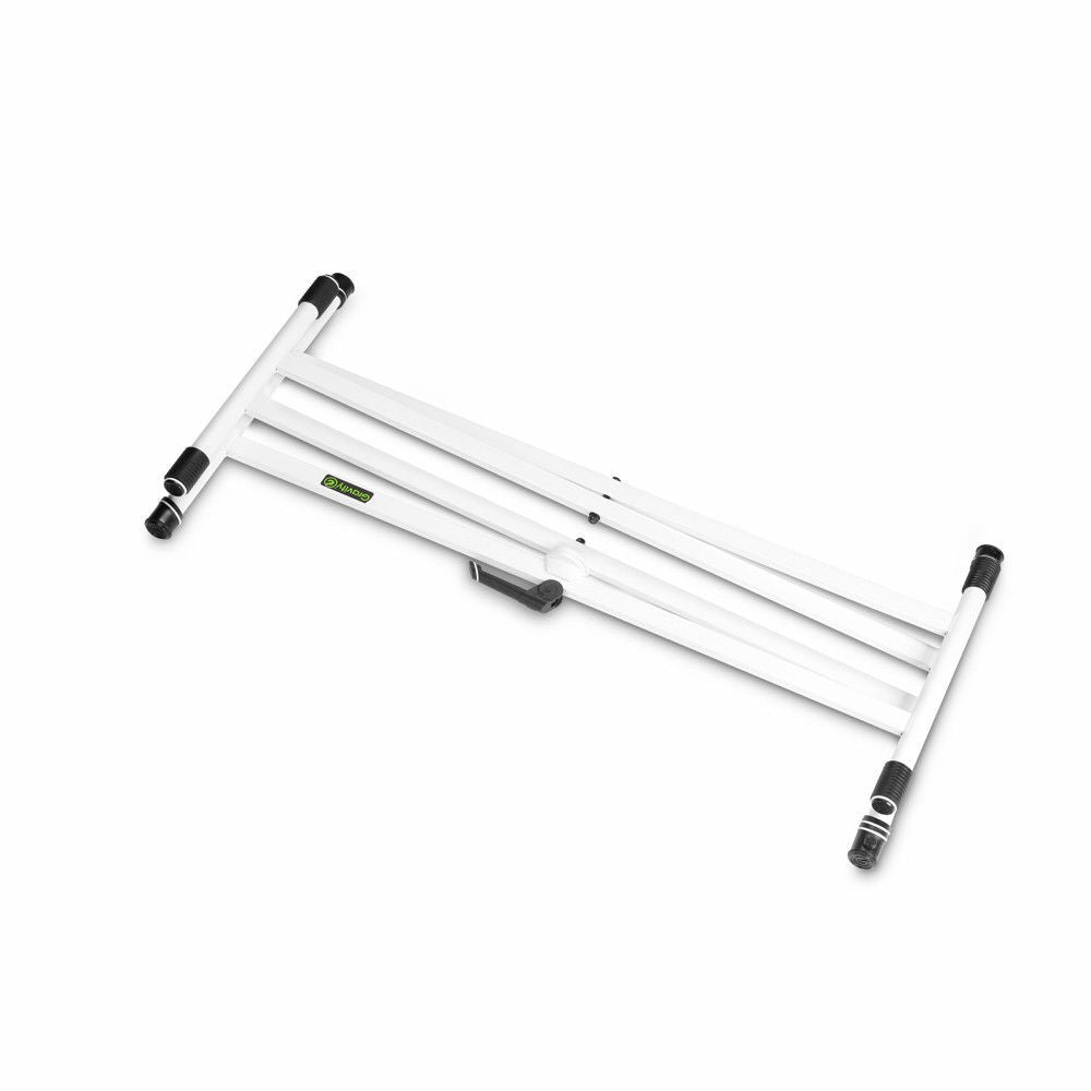Gravity GKSX2W Double Braced X-Frame Keyboard Stand in White