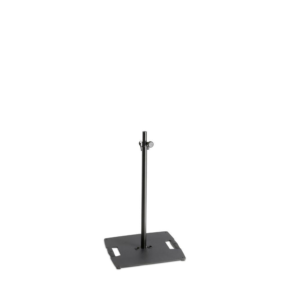 Gravity GLS331B lighting stand with base plate, featuring single point mounting for professional studio or stage lighting setups.