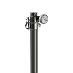 Gravity GLS331B lighting stand with base plate for single point mounting, sturdy metal construction, and adjustable height.