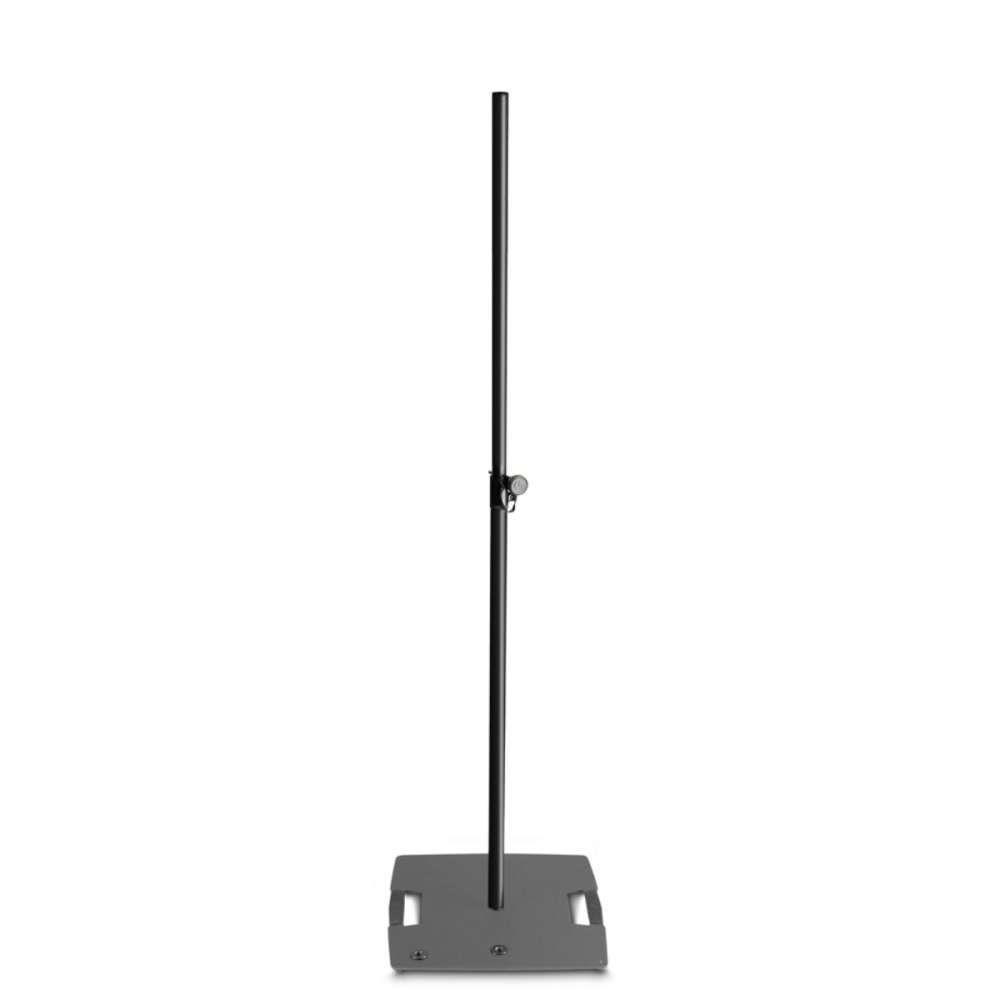 Gravity GLS431B lighting stand with base plate, featuring three-point mounting for studio or stage lighting setups.