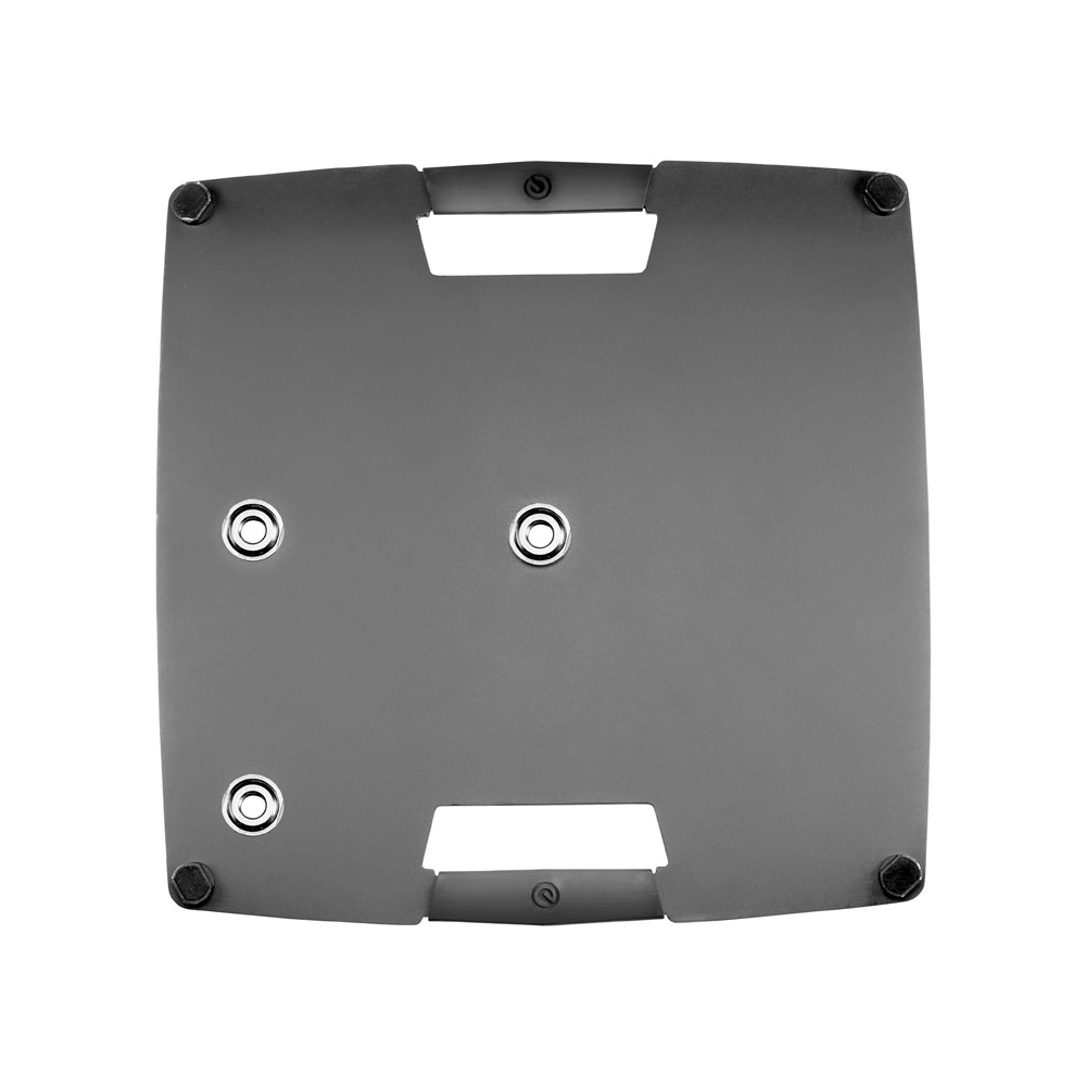 Gravity GLS431B lighting stand with base plate, featuring a 3-point mounting system for professional studio or stage lighting setups.