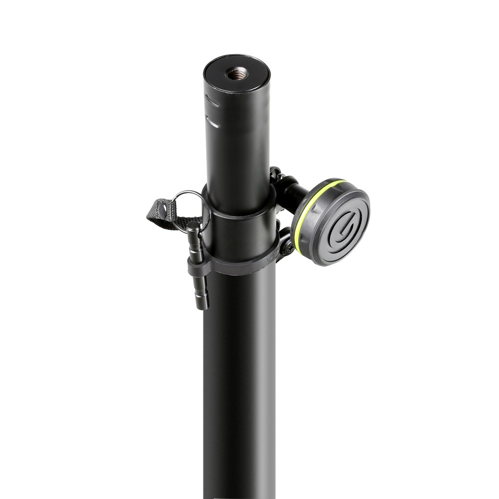 Gravity GLS431B lighting stand with base plate and 3-point mounting, featuring adjustable height and sturdy construction for studio use.