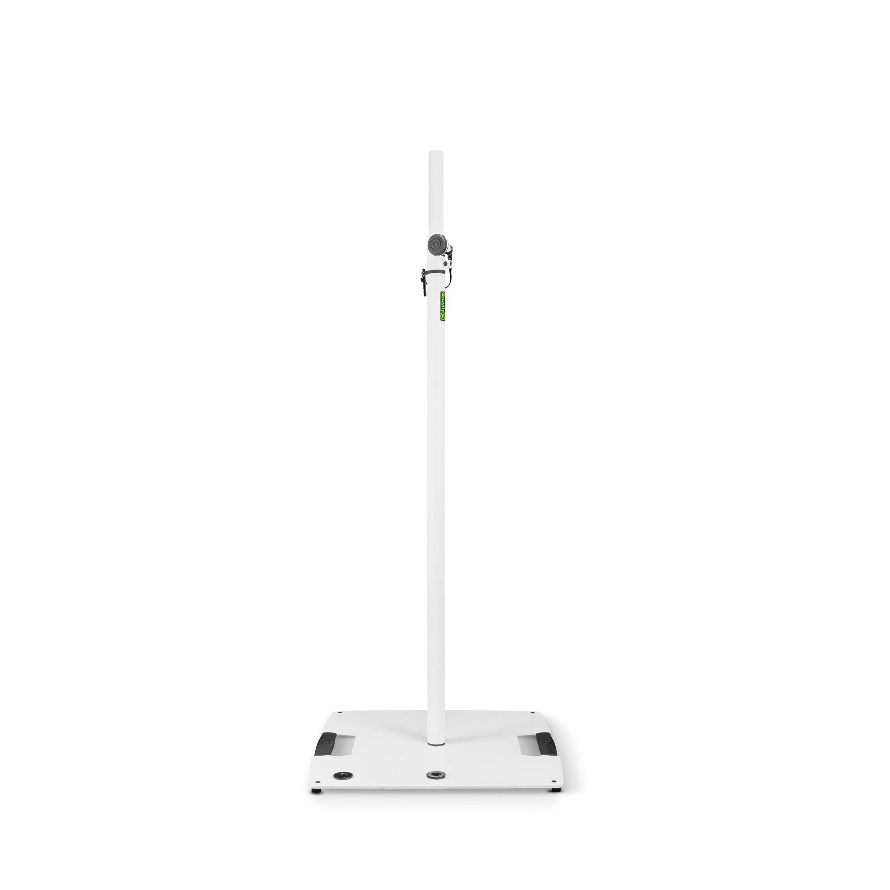 Gravity LS431W White Lighting Stand With Square Steel Base & Off Centre Mounting Option