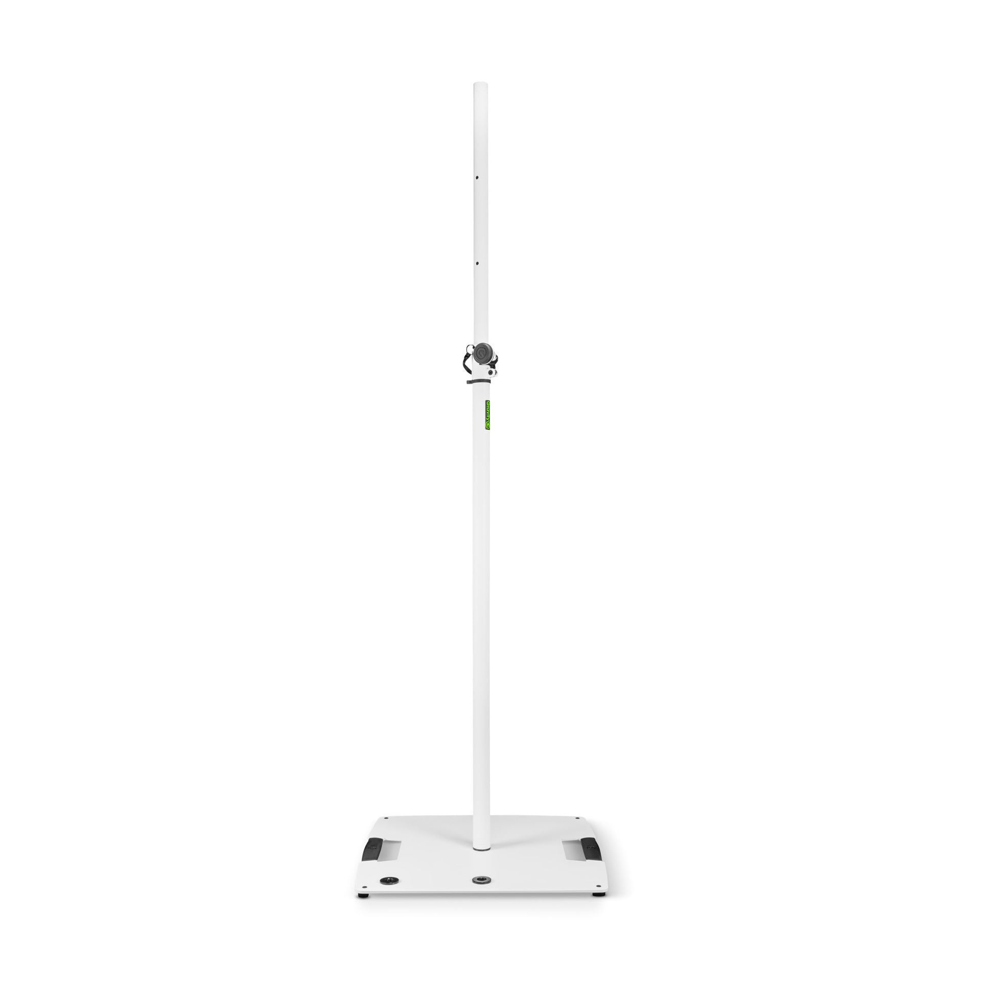 Gravity LS431W White Lighting Stand With Square Steel Base & Off Centre Mounting Option