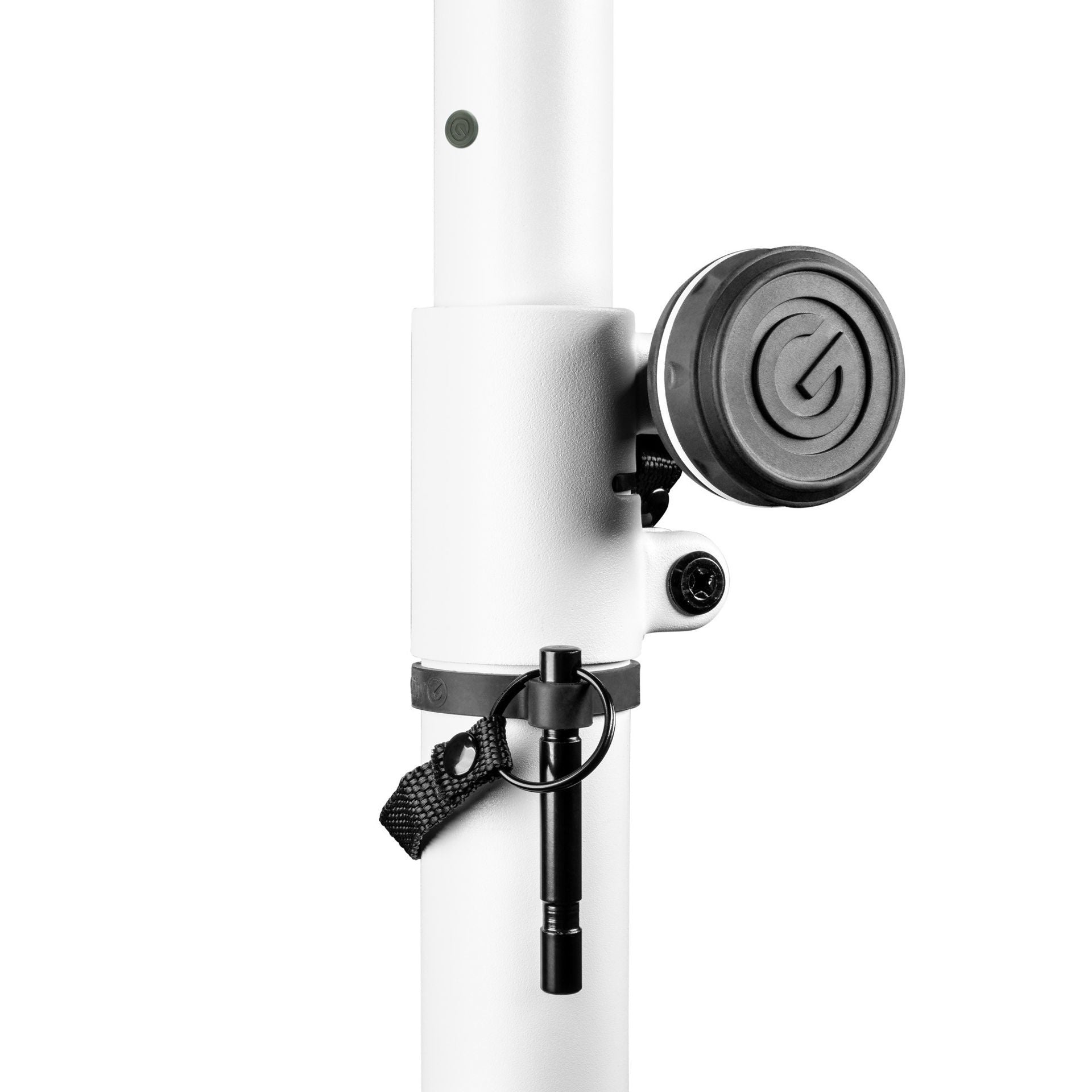 Gravity LS431W White Lighting Stand With Square Steel Base & Off Centre Mounting Option