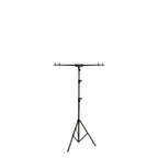 Gravity GLSTBTV17 tripod lighting stand with square T-Bar for studio or stage lighting, compact and sturdy for professional setups.